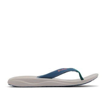 Columbia Teenslippers Dames, Flip Sandal Blauw Groen, 01ZUFOVMJ